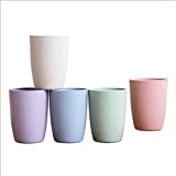 5 Piezas Trigo Vaso Taza Biodegradable, Taza de Paja de Trigo Taza de Cepillo de Dientes...