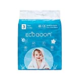 ECO BOOM Pañales de planta con núcleo súper absorbente Pañales ecológicos desechables...