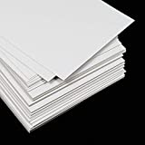 50 láminas Cartulina blanca DIN A4 300gr 0.5 mm, Cartón gráfico cuché estucado...
