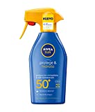NIVEA SUN Protege & Hidrata Spray Solar FP50+ (1 x 300 ml), protector hidratante y...