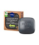 NIVEA Naturally Clean Exfoliante Facial Sólido Limpieza Profunda (1 x 75 g), limpiador...