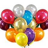 Globos Festival 100 Globos de látex Colores Metalizados Surtidos 8' 20CM Biodegradable...