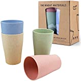 HUOCAI Juego de Tazas de Vajilla de Paja de Trigo Vaso Taza Biodegradable Paja de Trigo...