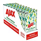 Ajax Toallitas higiénicas desechables Plant Based multisuperficie, biodegradables y con...